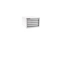 Champion Tool Storage Modular Drawer Cabinet, 4 Drawer, Light Gray, Steel, 22 in W x 28-1/2 in D x 15-3/4 in H N6000401ILC-LG